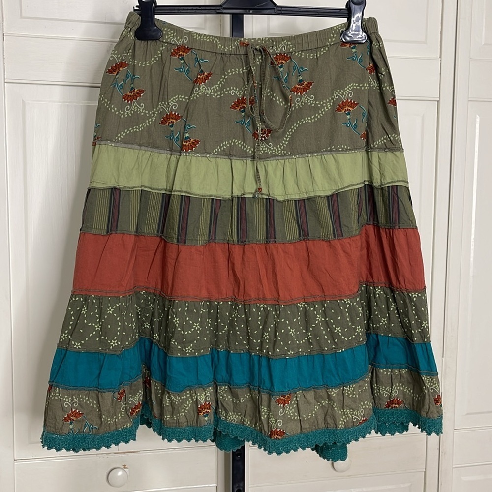 Venezia Womens Skirt Adjustable Sz 14/16 Boho Chic Gypsy Festival Hippie Grunge